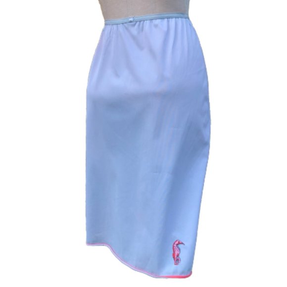 Vintage 50s Vanity Fair Mermaid Core Pillow Tab Seashells Tricot Slip Skirt XS - Picture 6 of 17